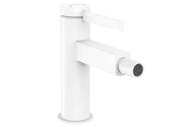 Смеситель для биде Hansgrohe Finoris с донным клапаном, белый матовый (76200700)