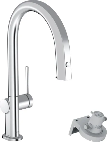 Смеситель для кухни Hansgrohe AQITTURA M91, с выдвижным изливом, 1jet, хром