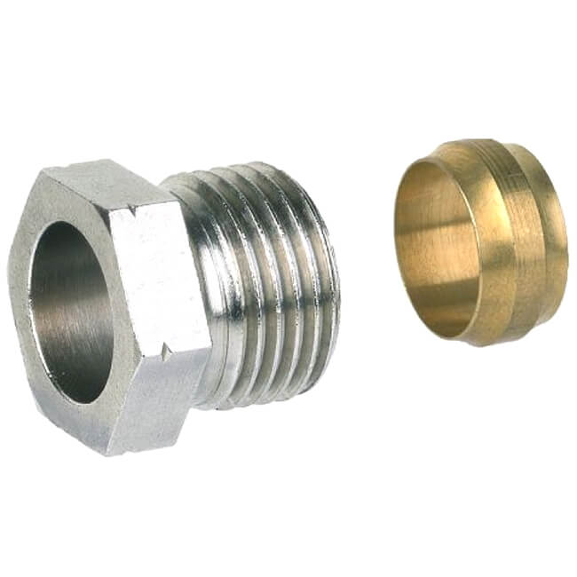 Фитинг компрессионный для арматуры Honeywell Resideo Braukmann 15 мм, 1 шт (FIG1/2CS15)