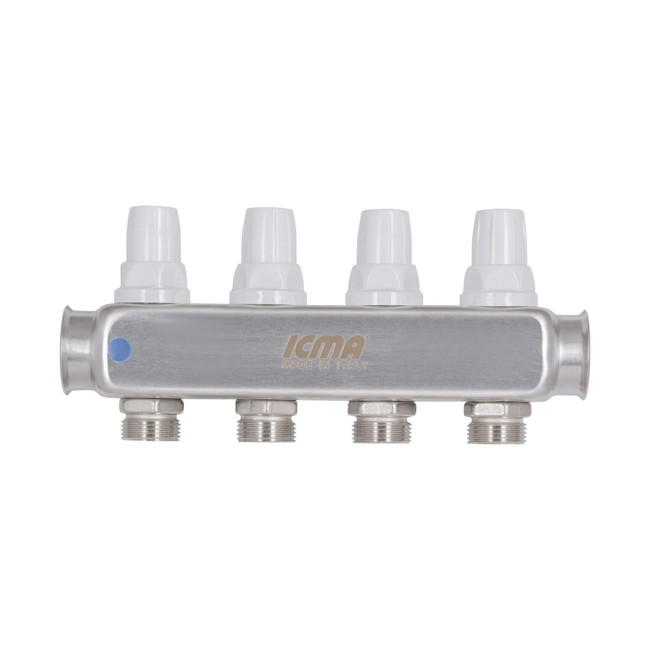 Колектор із витратомірами (нерж.) 1"х4 Icma № К073 Фото - 2