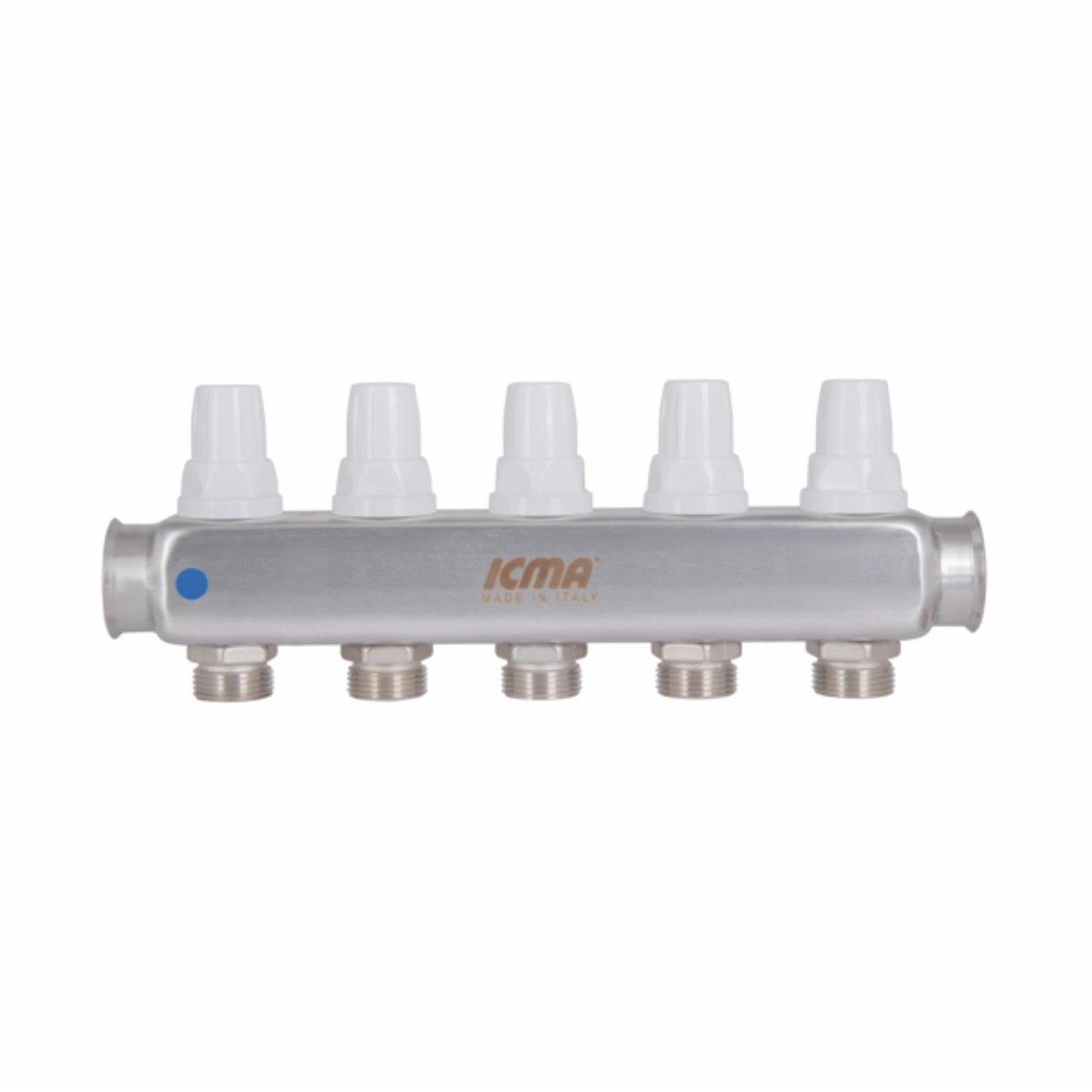 Колектор із витратомірами (нерж.) 1"х5 Icma № К073 Фото - 2