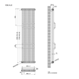 Радіатор дизайнерський IDEALE ZETA 12 10/1800/460 антрацит Фото - 2