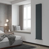 Радіатор дизайнерський IDEALE VITTORIA 12 4/1800/272 (1584Вт) антрацит Фото - 3