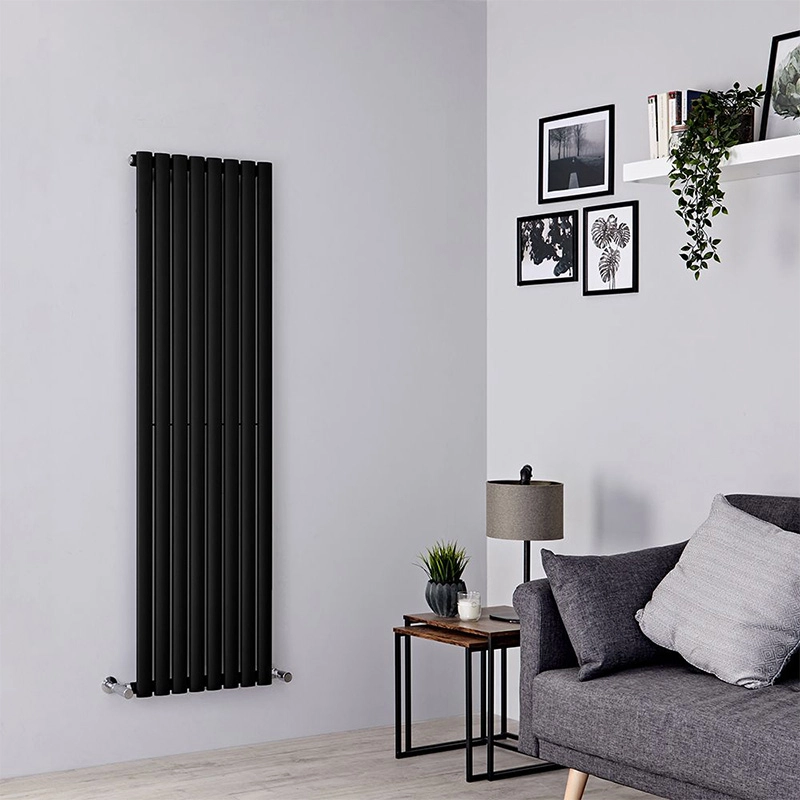 Радіатор дизайнерський IDEALE ADELE 11 8/1500/472 (825Вт) чорний мат, універсальне підключення Фото - 2