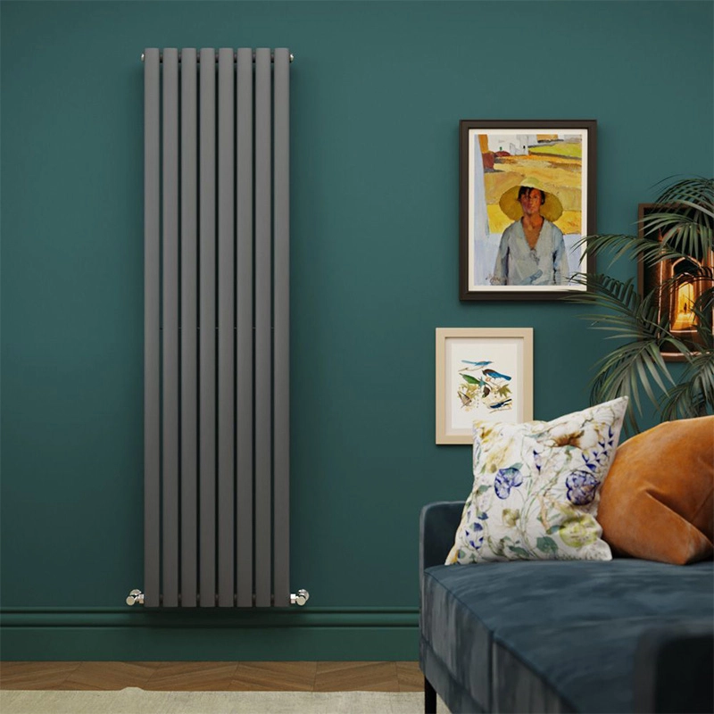Радиатор дизайнерский IDEALE ADELE 11 8/1800/472 (989Вт) антрацит, универсальное подключение Фото - 2