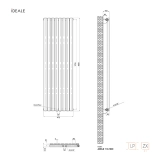 Радиатор дизайнерский IDEALE ADELE 11 8/1800/472 (989Вт) антрацит, универсальное подключение Фото - 3