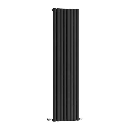 Радиатор дизайнерский IDEALE ADELE 11 8/1800/472 (989Вт) черный мат, универсальное подключение