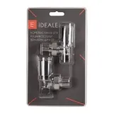 Комплект кранов для полотенцесушителя Ideale, хромированные, верх-верх, цилиндр  Фото - 6