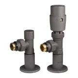 Комплект подключения Ideale 1/2" х 1/2" ВЗ с термоголовкой графит, угловой Фото - 1