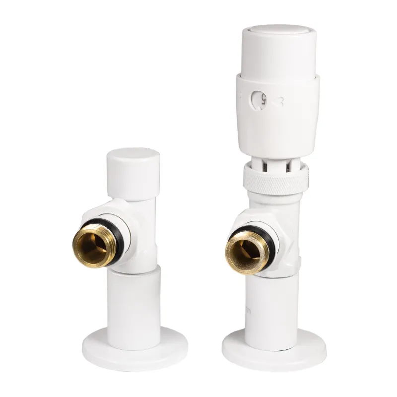 Комплект підключення  Ideale 1/2" х 1/2" ВЗ з термоголовкою білий матовий, кутовий