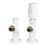 Комплект підключення  Ideale 1/2" х 1/2" ВЗ з термоголовкою білий матовий, кутовий