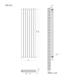 Радиатор дизайнерский IDEALE VITTORIA 12 7/1600/476 (1610Вт) белый мат универсальное подключение Фото - 2