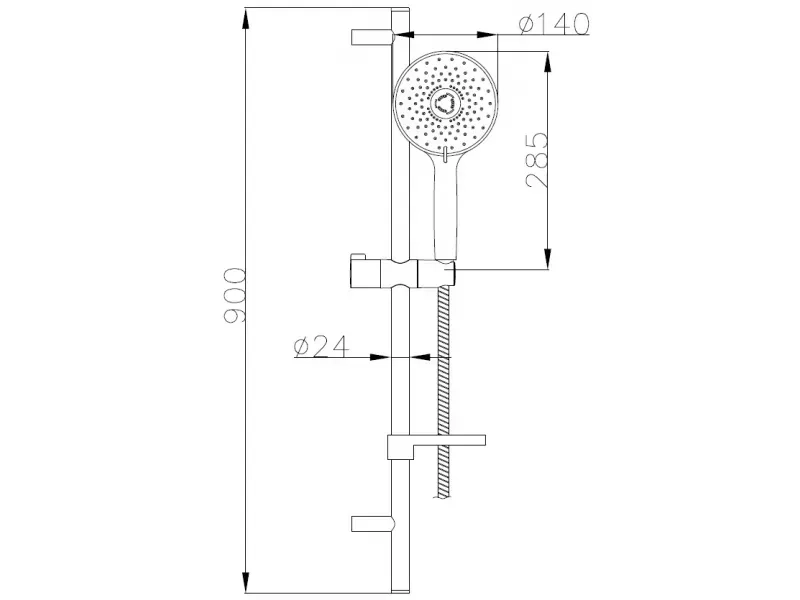 Душова штанга Imprese NETKA L-90 см (9014003) Фото - 1