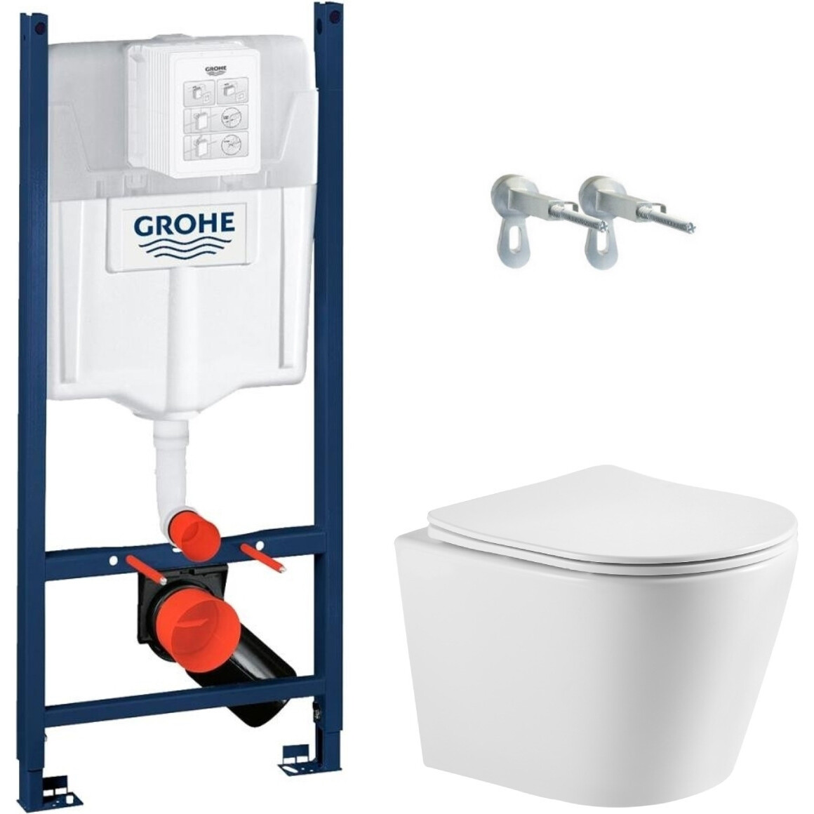 Установочный комплект: унитаз DOBRY twist, сиденье duroplast +388400WG RAPID SL 2в1
