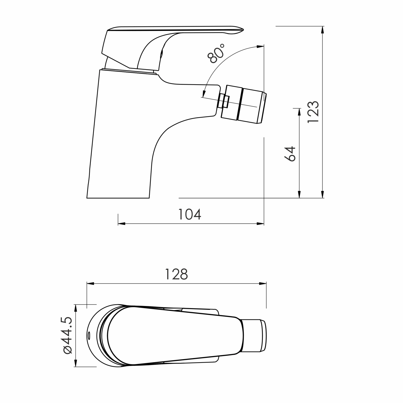 Змішувач для біде IMPRESE ORLIK f03109401CA, хром Фото - 1