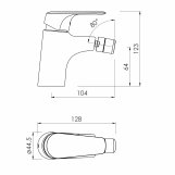 Змішувач для біде IMPRESE ORLIK f03109401CA, хром Фото - 1