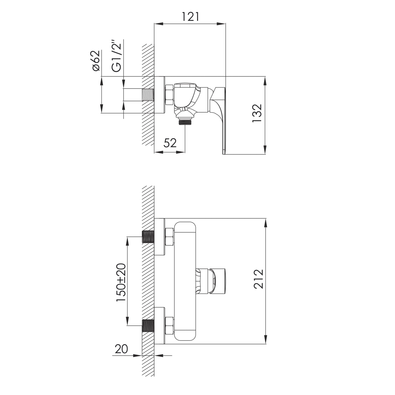 Змішувач для душа IMPRESE LEDNICE f03307901BA, хром Фото - 1