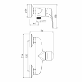 Змішувач для душа IMPRESE ORLIK f03309401CA, хром Фото - 1
