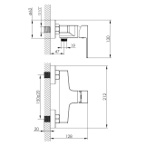 Змішувач для душу IMPRESE JUDIT f03310810AA, черный матовый Фото - 1
