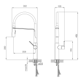 Змішувач для кухні Imprese Boa f03401410US, чорний Фото - 1