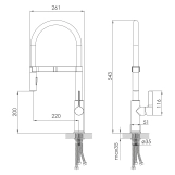 Смеситель для кухни Imprese Boa f03401410WS, черный, Imprese Boa f03401410WS Фото - 1