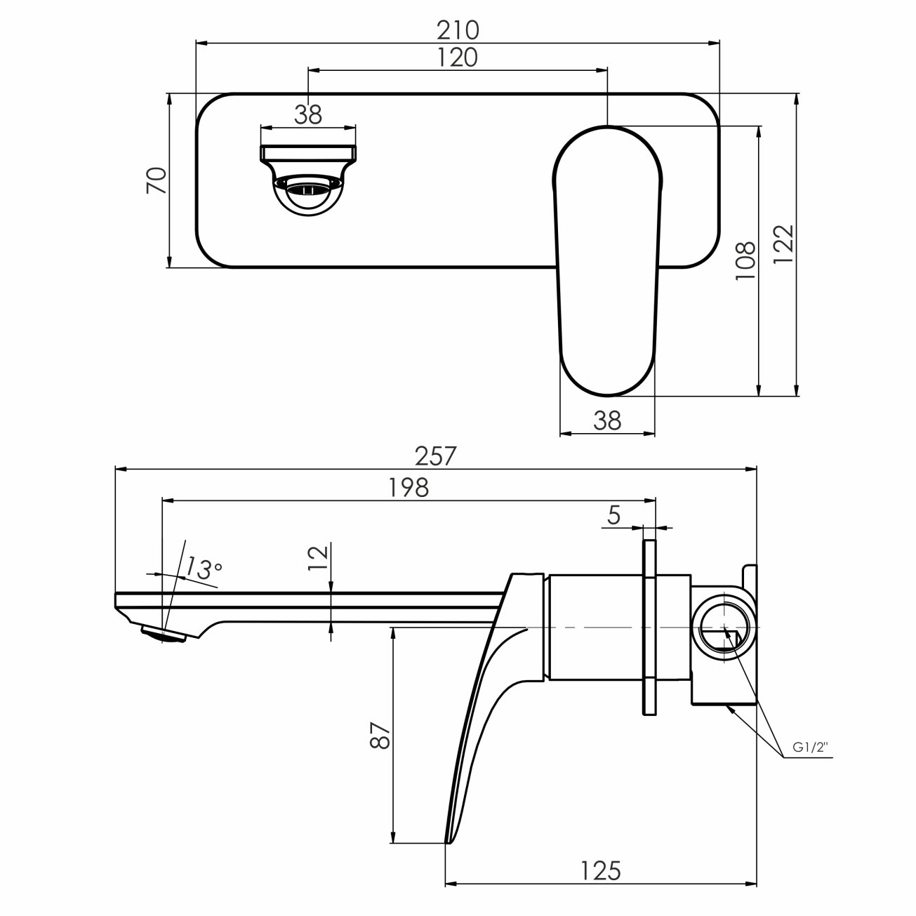 Змішувач для умивальника IMPRESE PERLA f03508001CC, хром, 35 мм Фото - 1