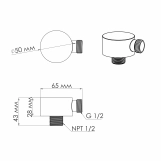 Лейка ручного душа IMPRESE f03600101BA, хром Фото - 1