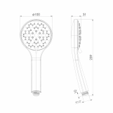 Лійка ручного душа IMPRESE f03600110BA, чорний матовий Фото - 1