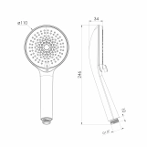 Лейка ручного душа IMPRESE f03600110BE, черный матовый Фото - 1