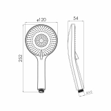 Лійка ручного душу IMPRESE SPR144 f03600110NW, чорний Фото - 1