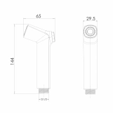 Гарнітур гігієнічний з кнопкою IMPRESE, чорний (f03700110BB) Фото - 1