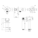 Гигиенический душ Imprese KUCERA, черный матовый (f03703410AB) Фото - 1