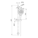 Душовий гарнітур Imprese BILOVEC, чорний матовий (f03800910AB) Фото - 1