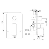 Змішувач прихованого монтажу 2 функції IMPRESE BILOVEC f04600901SQ, хром Фото - 1