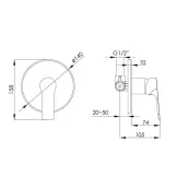 Смеситель для скрытого монтажа Imprese Kucera, черный матовый (f04603410AB) Фото - 1
