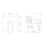 Змішувач прихованого монтажу 1 функція IMPRESE JUDIT f04610801AB, хром Фото - 1