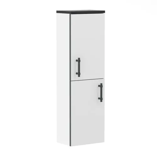 Комплект меблів IMPRESE BLACK EDGE 90 см білий f32119W(3) (тумба підвісна + накладний умивальник + пенал підвісний) Фото - 4