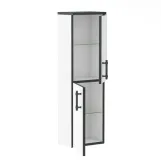 Комплект меблів IMPRESE BLACK EDGE 90 см білий f32119W(3) (тумба підвісна + накладний умивальник + пенал підвісний) Фото - 6