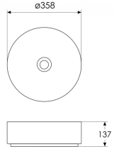Умивальник Imprese 35,8*35,8*13,7см Matt Grey (i11102MG) Фото - 1