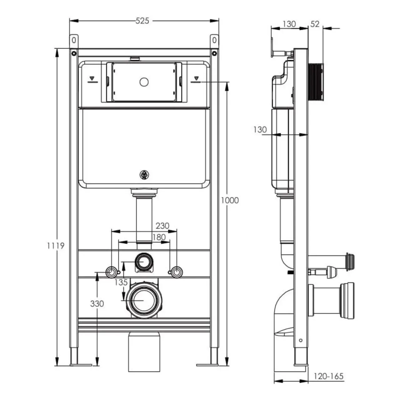 Установка для унитаза Imprese i-FRAME (i1210) Фото - 1