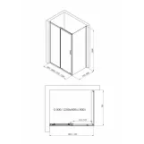 Душевая кабина Imprese VALTICE New 190x120x80 см, стекло 6 мм, без поддона, хром (i51180) Фото - 1