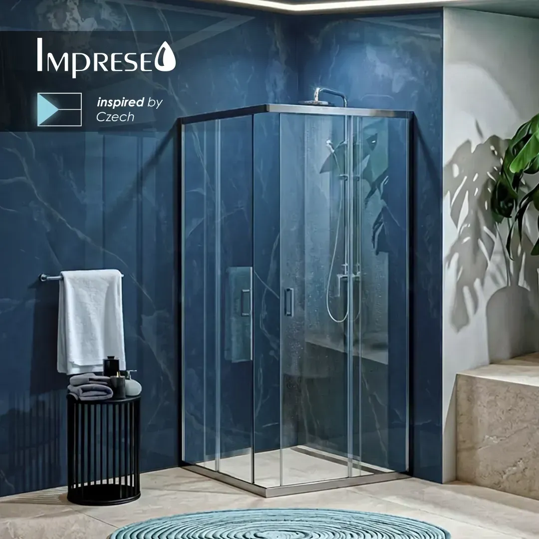 Душевая кабина Imprese VALTICE New 190x90x90 см, стекло 6 мм, без поддона, хром (i51380) Фото - 3