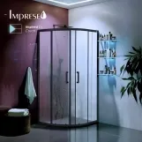Душевая кабина Imprese VALTICE New 190x90x90 см, стекло 6 мм, без поддона, черный матовый (i51585) Фото - 2