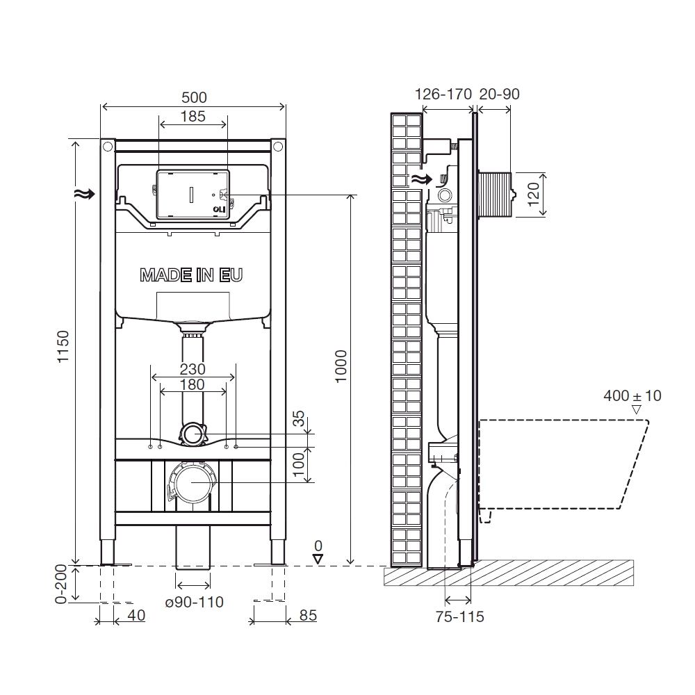 Инсталляция для унитаза IMPRESE i-FRAME i5220 OLIpure Фото - 1