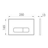 Клавіша змиву IMPRESE i7110, чорний глянець (i7110AB) Фото - 1
