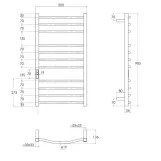 Рушникосушарка електрична Imprese i-HEAT 120W, 500 * 900мм, сталь полірована, лівий (IHC509111120) Фото - 1