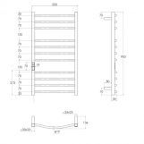 Рушникосушарка електрична Imprese i-HEAT 120W, 500 * 900мм, сталь сатин, лівий (IHC509111121) Фото - 1