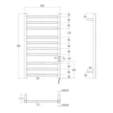 Рушникосушарка електрична Imprese i-HEAT 120W, 500 * 900мм, сталь сатин, правий (IHS509010121) Фото - 1