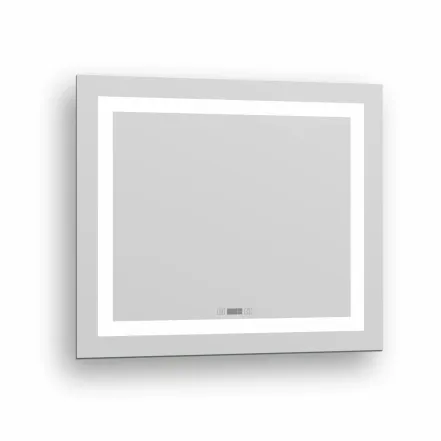 Зеркало 70x80 с подсветкой, подогревом, часами, Imprese KARLOV m08607600MD
