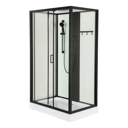 Душевая кабина Imprese MILADA на низком поддоне 1200×800×2150 мм, черный матовый (s09010010)